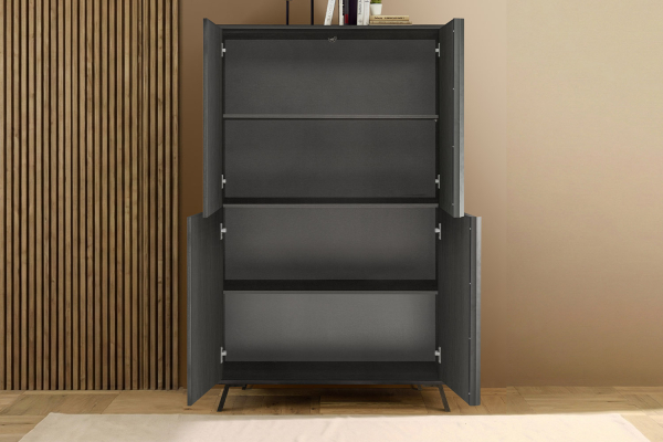 Buffet haut 2 portes Onyx – Rangement moderne et design