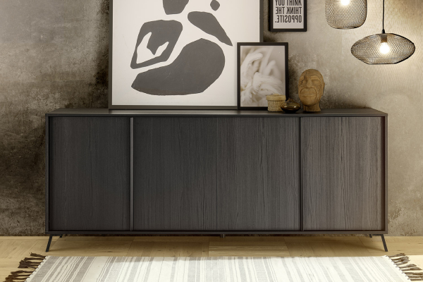 Buffet 4 portes 205 cm Onyx – Élégance, rangement et design