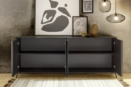 Buffet 4 portes 205 cm Onyx – Élégance, rangement et design