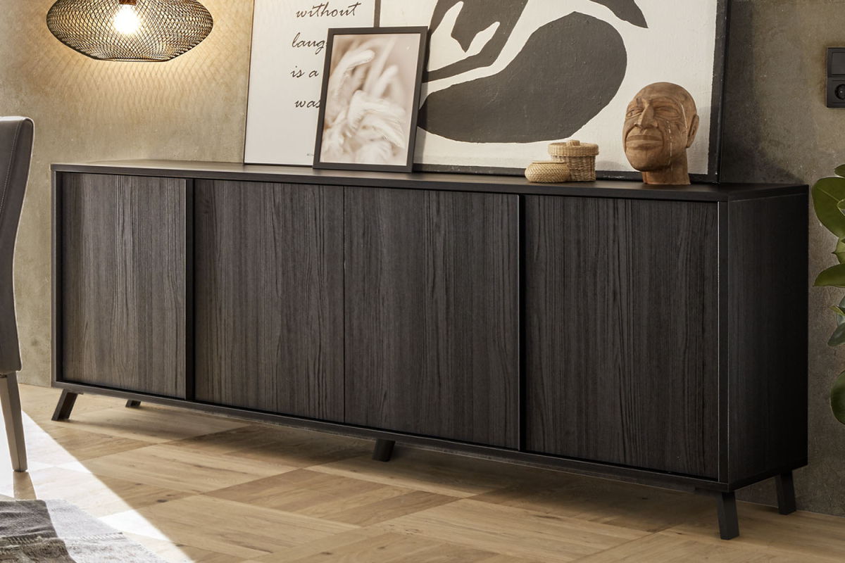 Buffet 4 portes 205 cm Onyx – Élégance, rangement et design