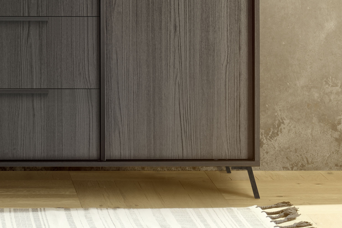 Buffet 2 portes 3 tiroirs 205 cm Onyx – Rangez avec style !