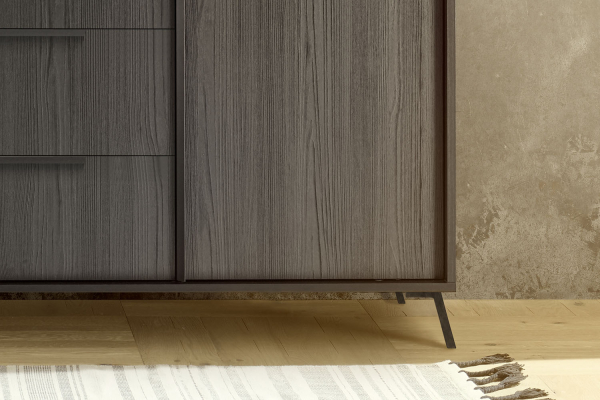 Buffet 2 portes 3 tiroirs 205 cm Onyx – Rangez avec style !