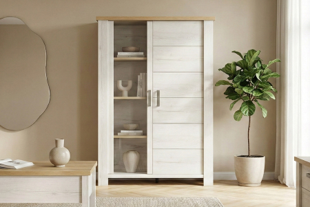 Vaisselier en bois 2 portes solide, durable et élégant