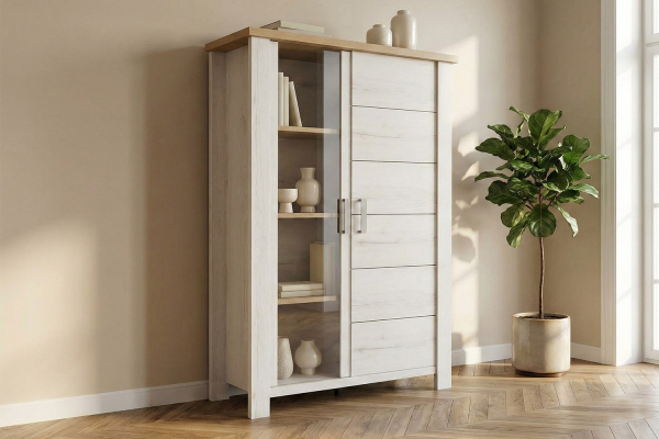Vaisselier en bois 2 portes solide, durable et élégant