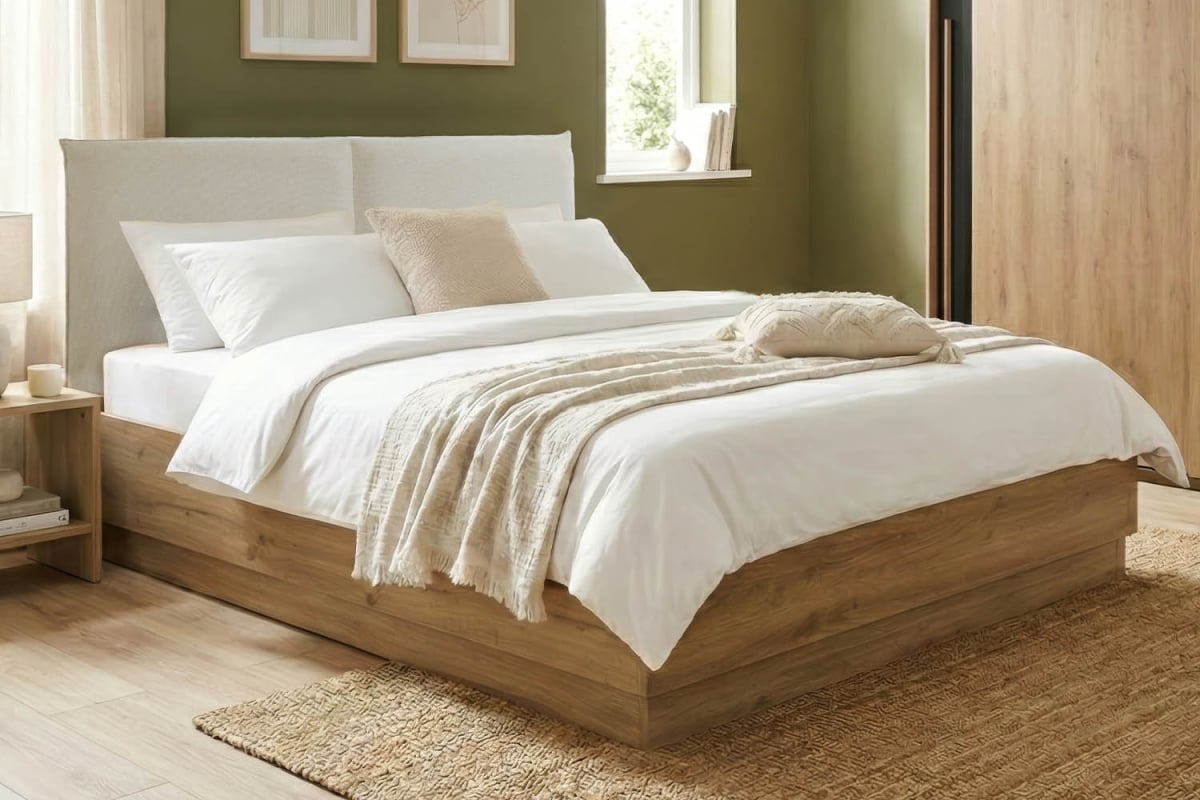 Cama con canapé abatible Malo y cabecero acolchado | Maison Aveni