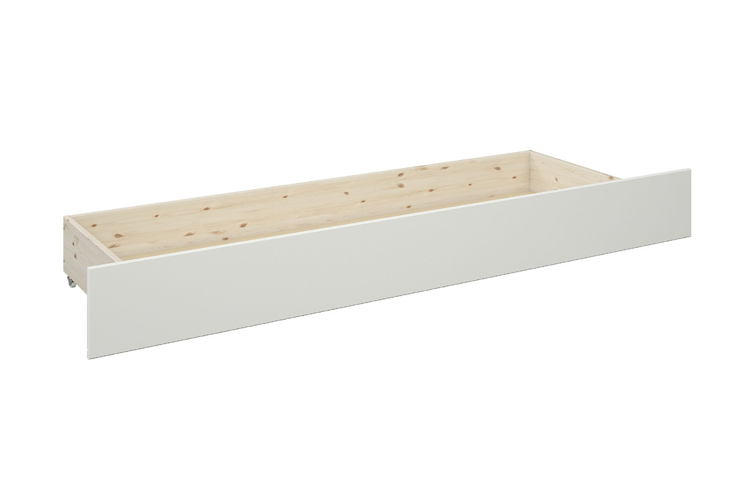 Tiroir de rangement pour lit blanc – Solution discrète et pratique