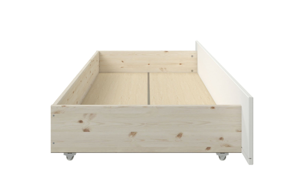 Tiroir de rangement pour lit blanc – Solution discrète et pratique