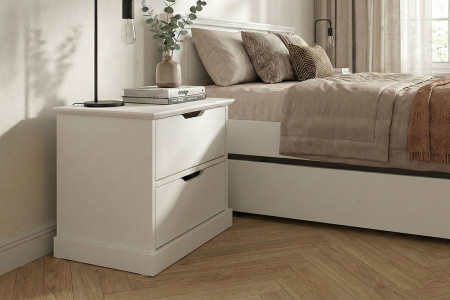 Table de chevet blanche – Élégance et rangement discret pour la chambre
