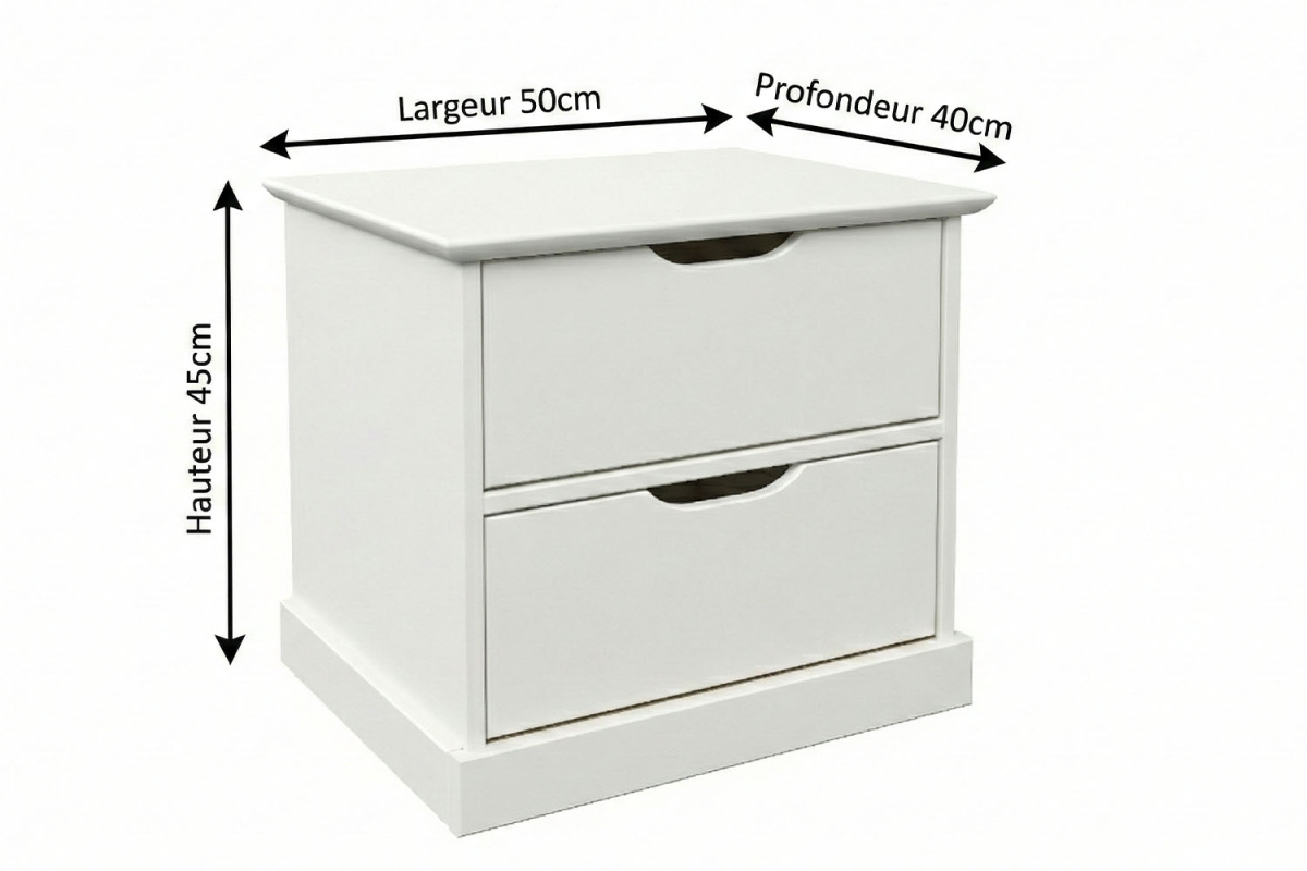 Table de chevet blanche – Élégance et rangement discret pour la chambre