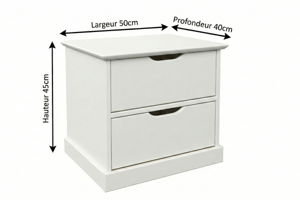 Table de chevet blanche – Élégance et rangement discret pour la chambre