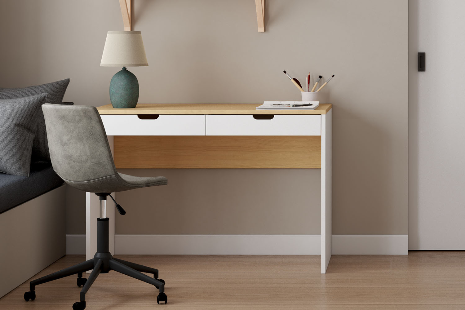 Bureau 2 tiroirs Sofia