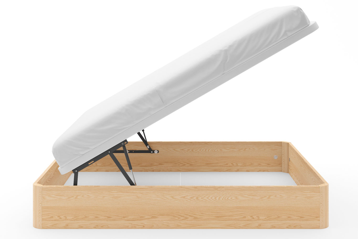 Lit coffre en bois massif Nina – Rangement et solidité