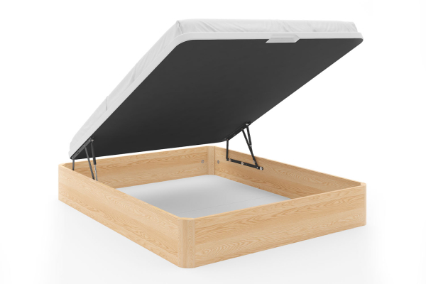 Lit coffre en bois massif Nina – Rangement et solidité