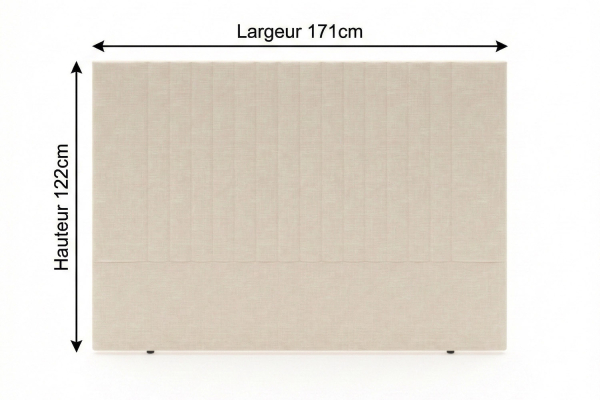 Lit coffre matelassé en tissu Jade – Structure robuste et tête de lit