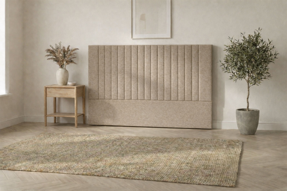 Tête de lit matelassée en tissu Jade – Élégance et stabilité