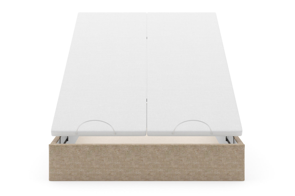 Lit coffre matelassé en tissu Jade – Finition haut de gamme
