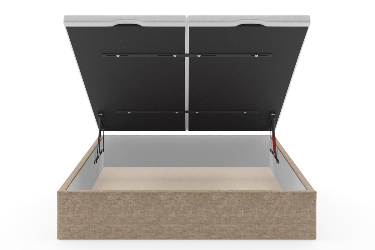 Jade fabric storage bed without headboard | Maison Aveni
