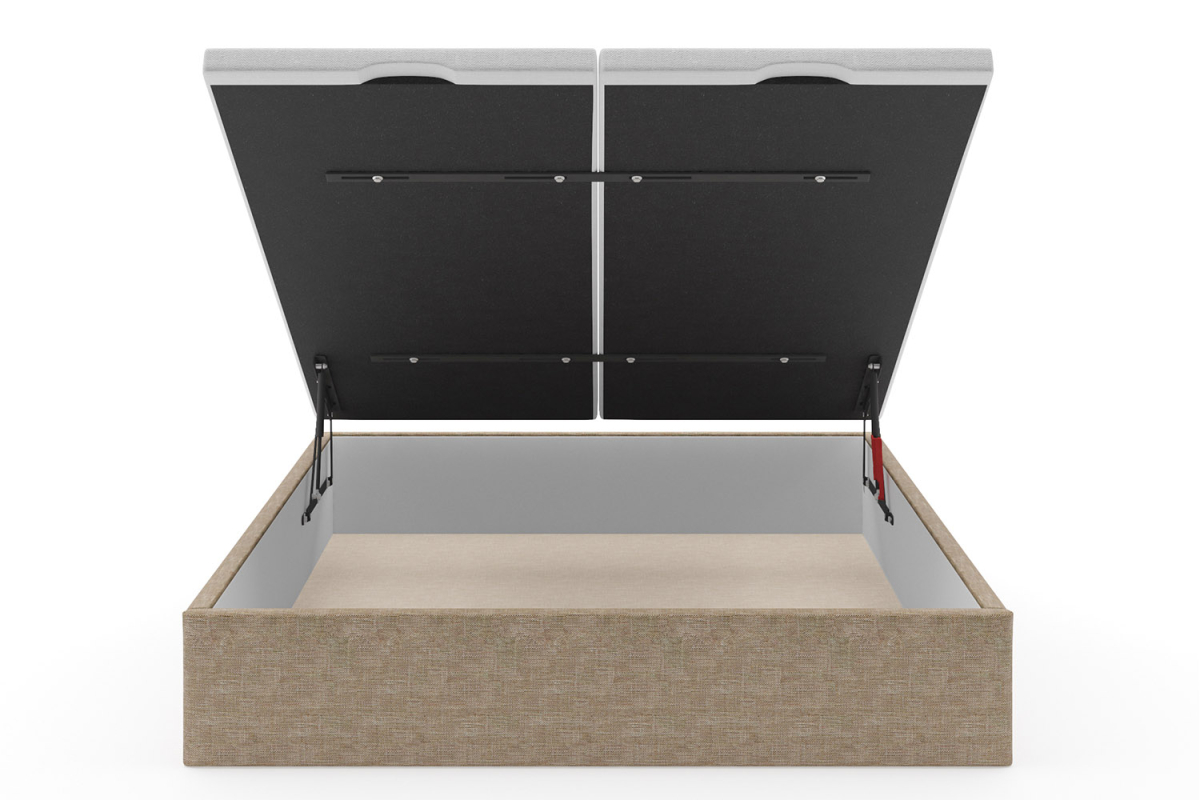Lit coffre matelassé en tissu Jade – Finition haut de gamme