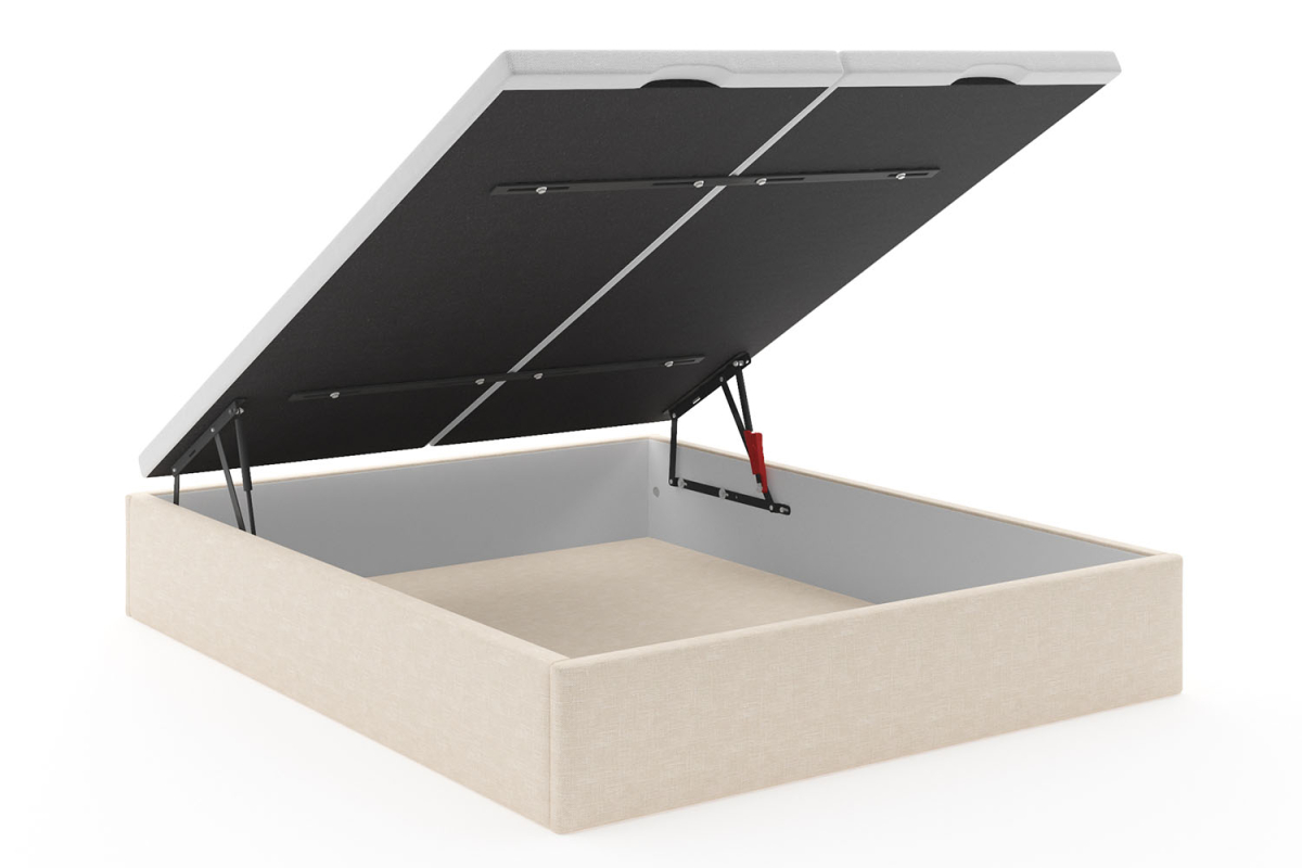 Lit coffre matelassé en tissu Jade – Finition haut de gamme