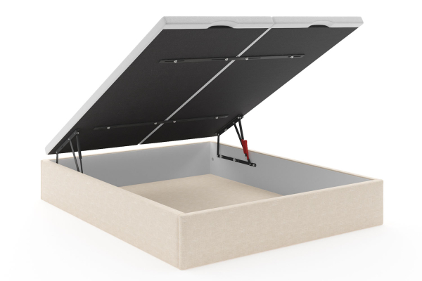 Lit coffre matelassé en tissu Jade – Finition haut de gamme