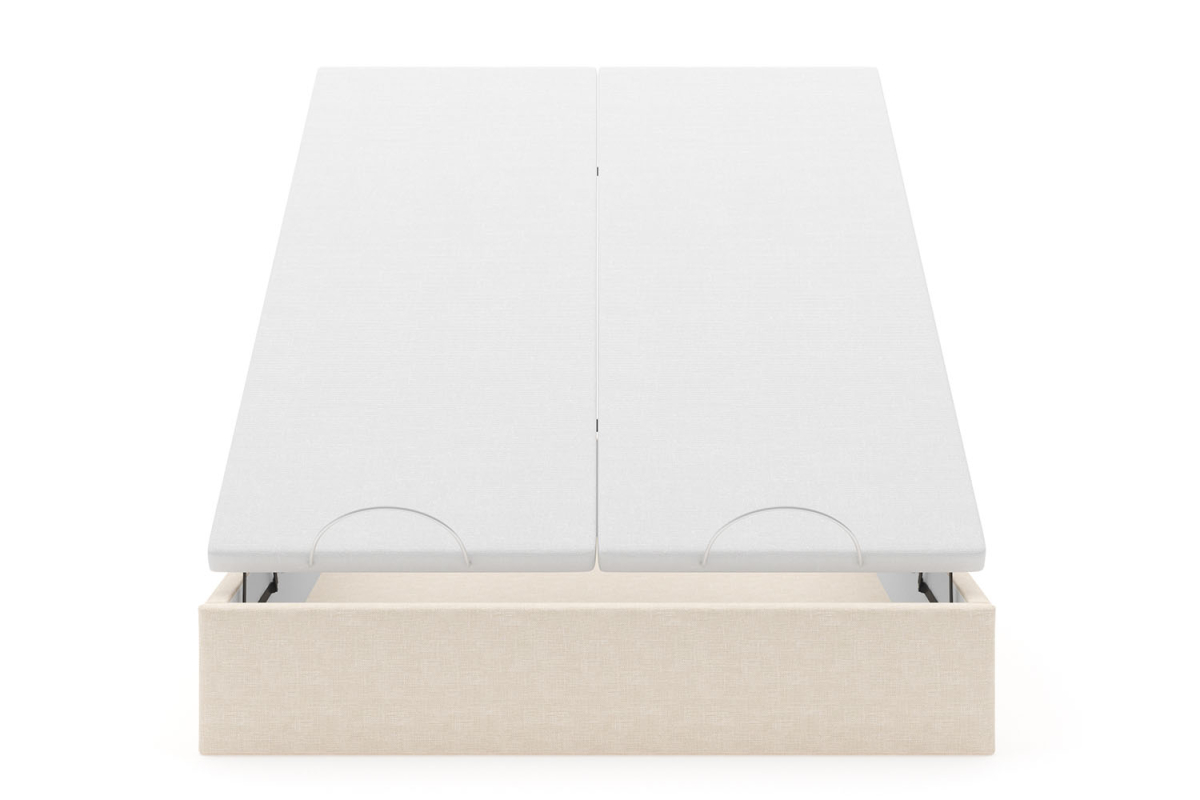 Lit coffre matelassé en tissu Jade – Finition haut de gamme