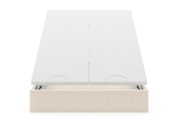 Lit coffre matelassé en tissu Jade – Finition haut de gamme