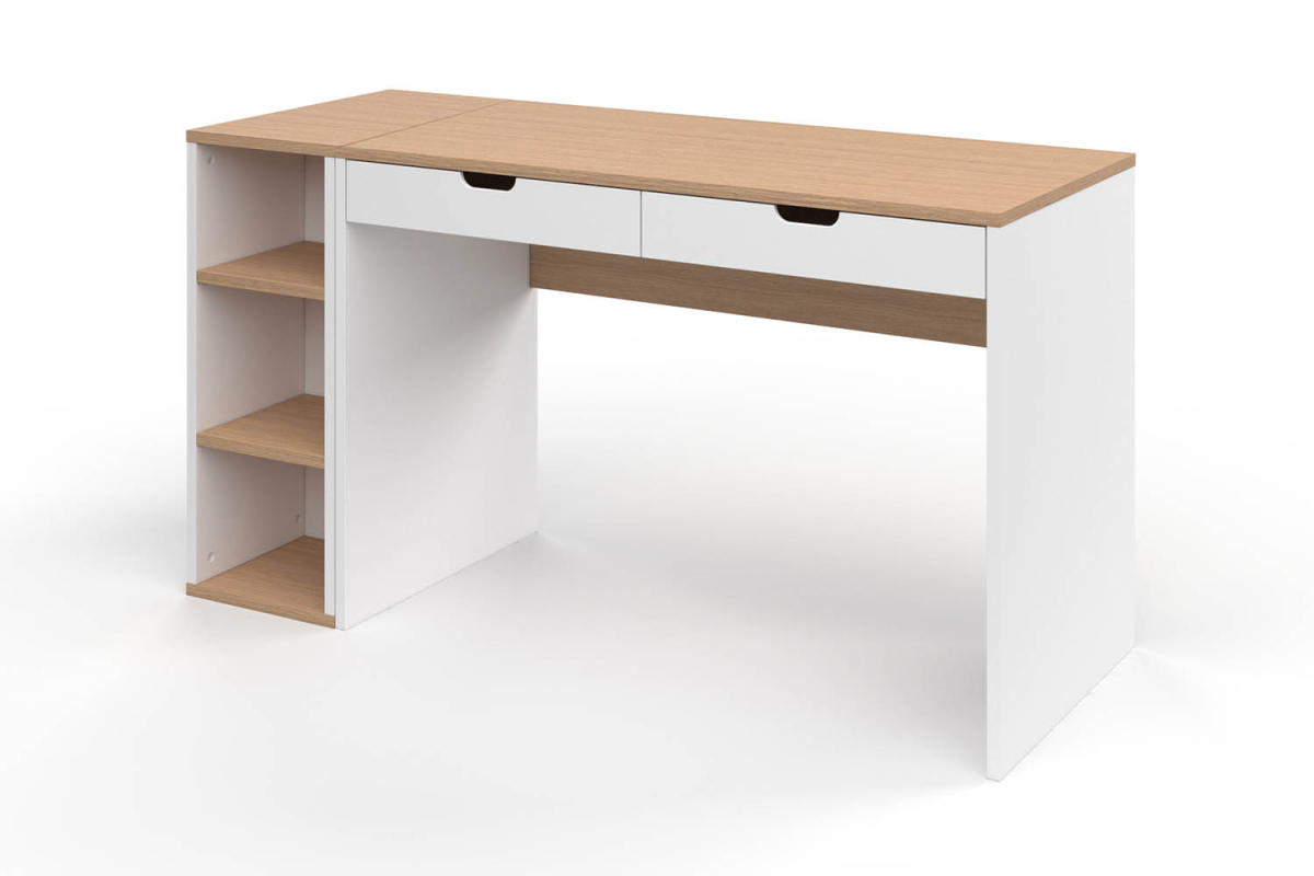 Bureau 2 tiroirs avec caisson Sofia