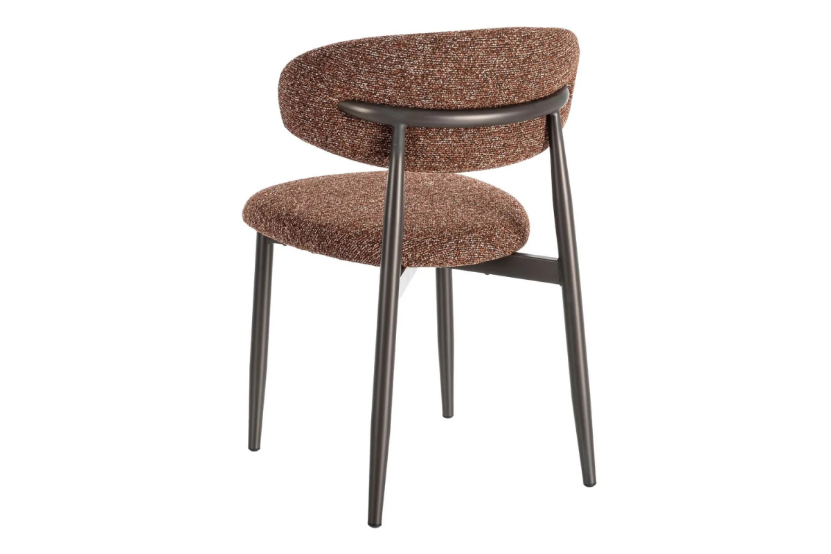 Chaise en tissu texturé et pieds métal Milo – Élégance et style