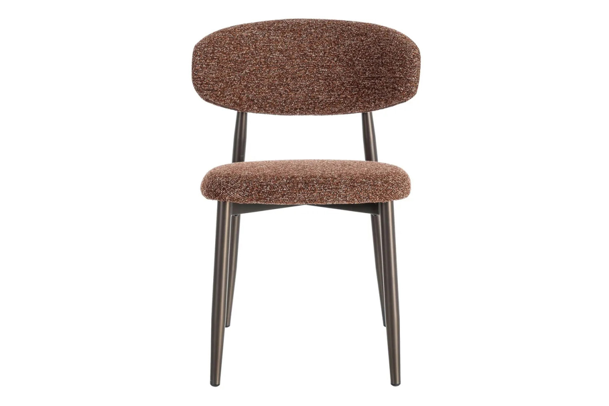 Chaise en tissu texturé et pieds métal Milo – Élégance et style