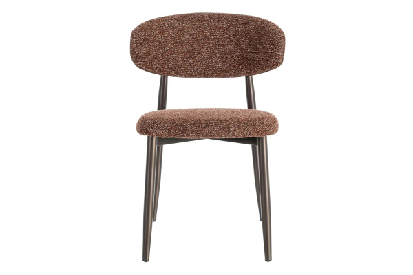 Chaise en tissu texturé et pieds métal Milo – Élégance et style