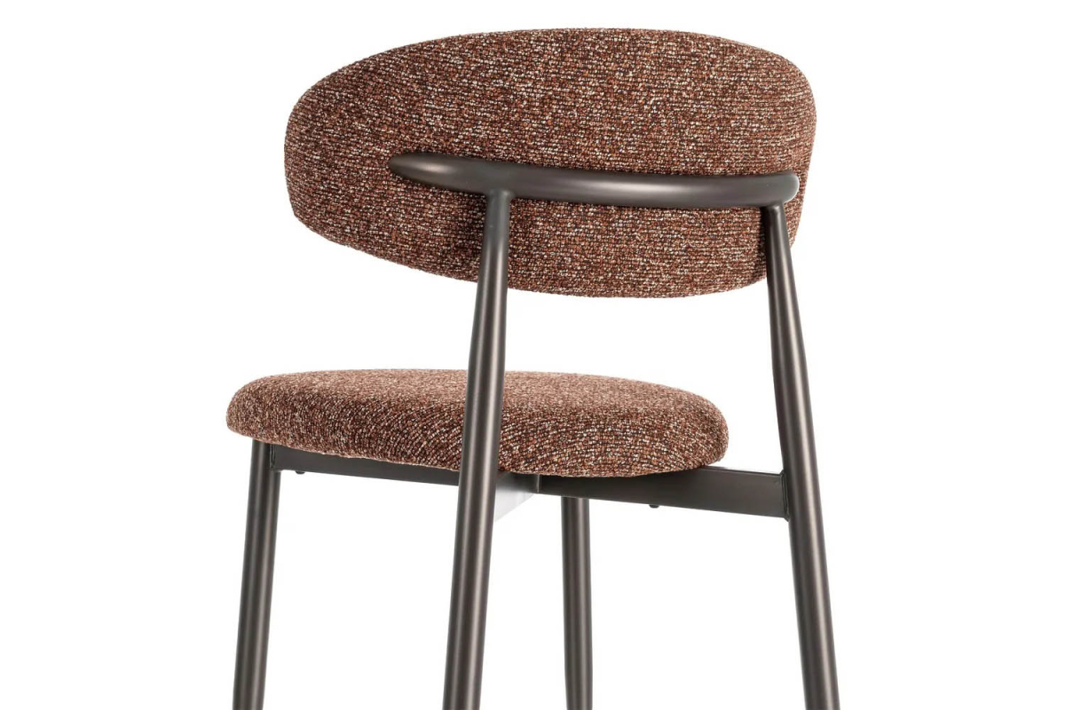 Chaise en tissu texturé et pieds métal Milo – Élégance et style