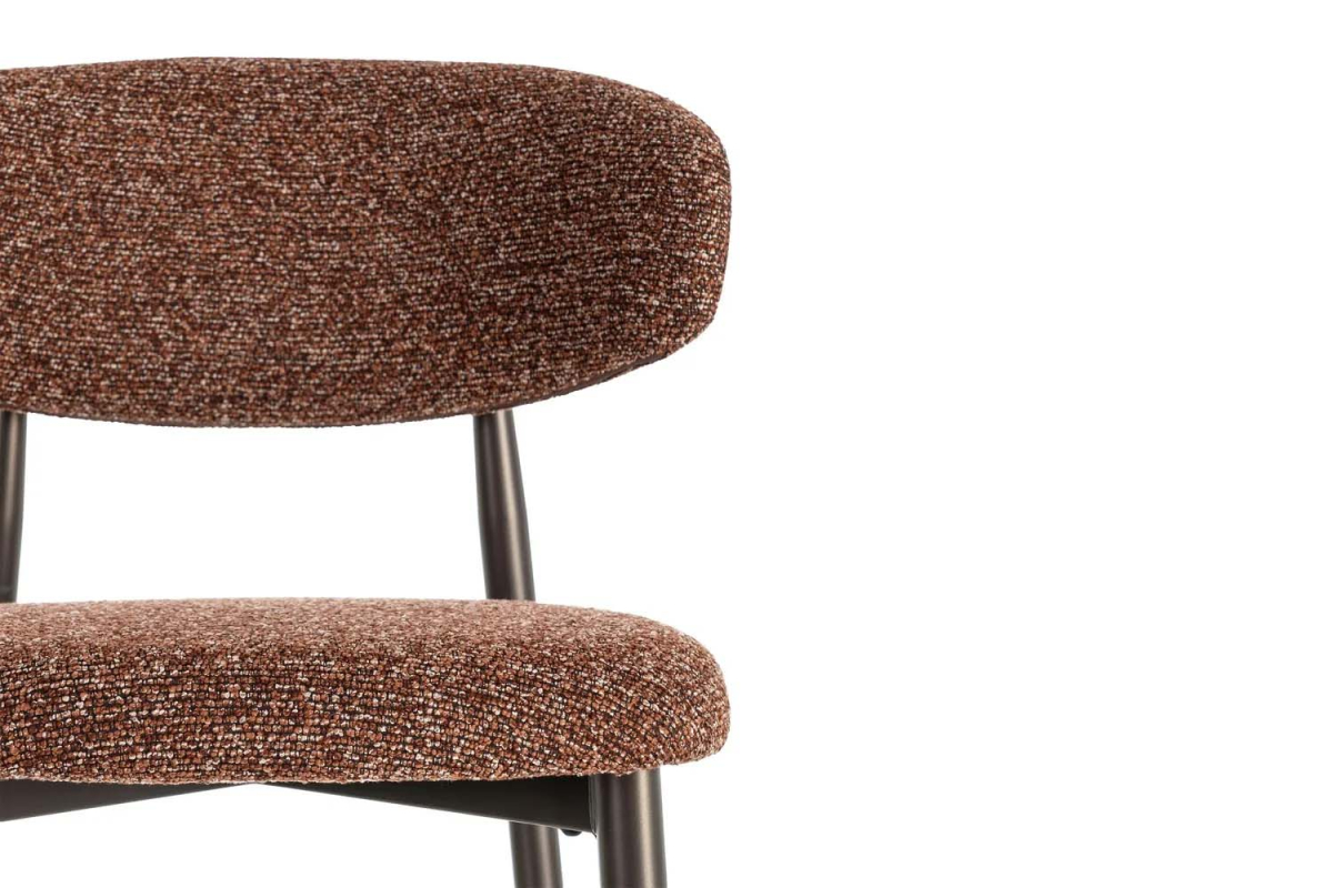 Chaise en tissu texturé et pieds métal Milo – Élégance et style
