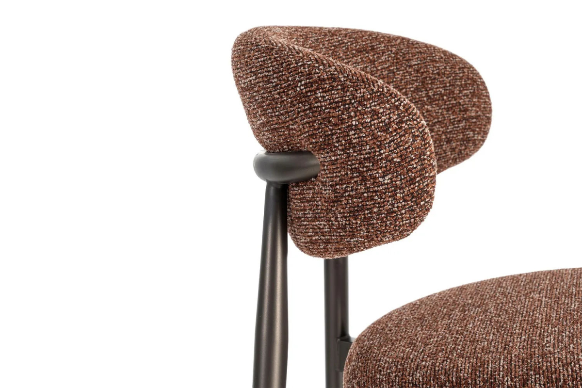 Chaise en tissu texturé et pieds métal Milo – Élégance et style