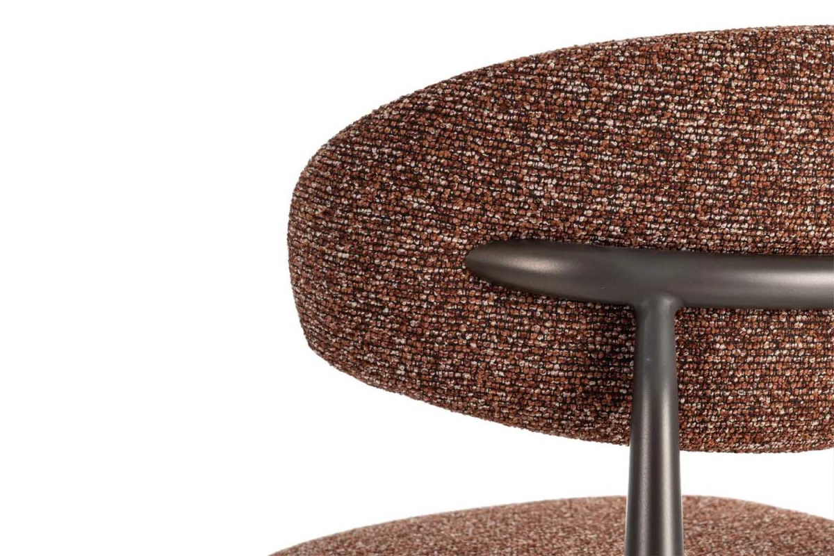 Chaise en tissu texturé et pieds métal Milo – Élégance et style