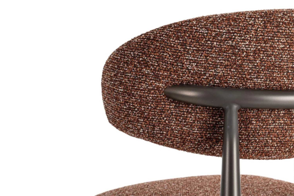 Chaise en tissu texturé et pieds métal Milo – Élégance et style