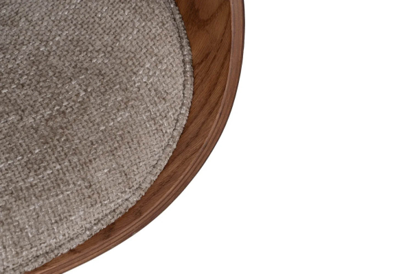 Chaise de bureau en bois massif et tissu Alwen