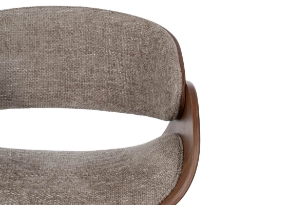 Chaise de bureau en bois massif et tissu Alwen