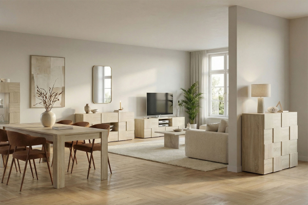 Buffet haut 2 portes 120 cm Calvi – design et rangement pratique