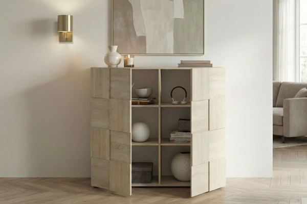 Buffet haut 2 portes 120 cm Calvi – design et rangement pratique