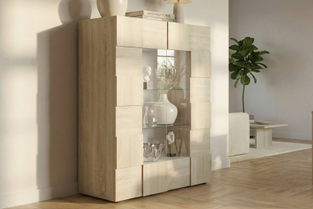 Vaisselier 2 portes vitrées Calvi – Rangement raffiné