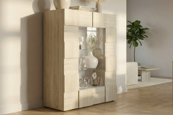 Vaisselier 2 portes vitrées Calvi – Rangement raffiné