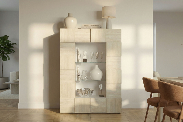Vaisselier 2 portes vitrées Calvi – Rangement raffiné
