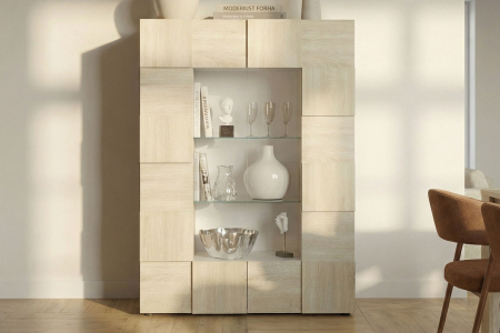 Vaisselier 2 portes vitrées Calvi – Rangement raffiné