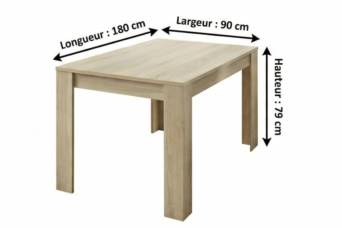 Table à manger 6 à 8 personnes Calvi | Chêne clair