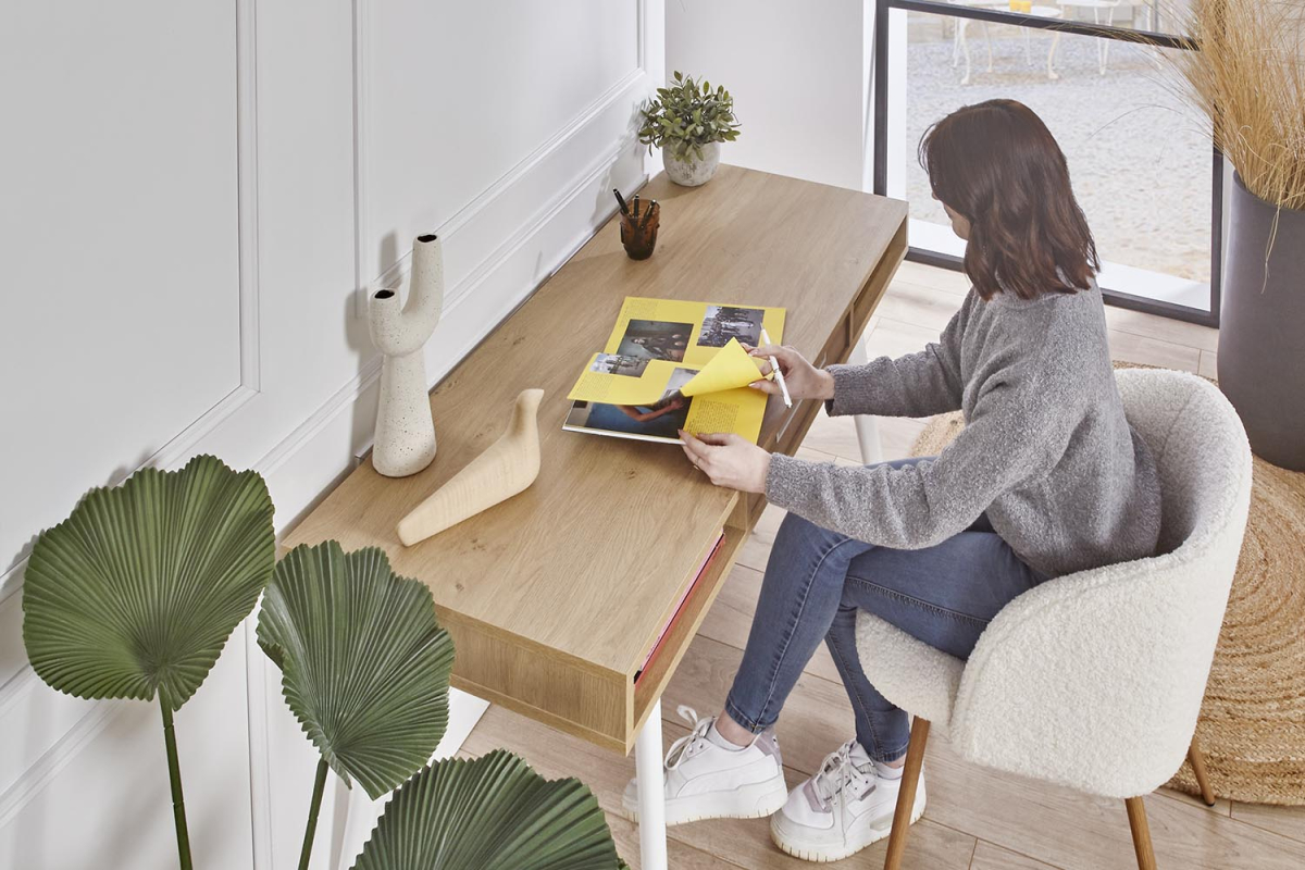 Bureau en bois 1 tiroir Arles