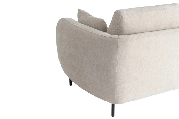Canapé 2 places en tissu doux Positano  – Tissu lisse et design épuré