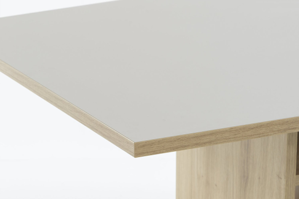 Table à manger 120x80 avec rangements | Design bois clair
