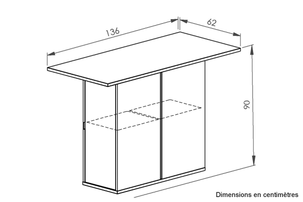 Îlot central avec rangement bois – table haute 4-6 pers. design