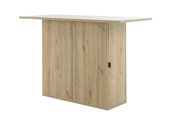 Îlot central avec rangement bois – table haute 4-6 pers. design