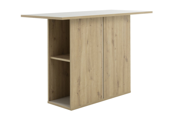 Îlot central avec rangement bois – table haute 4-6 pers. design